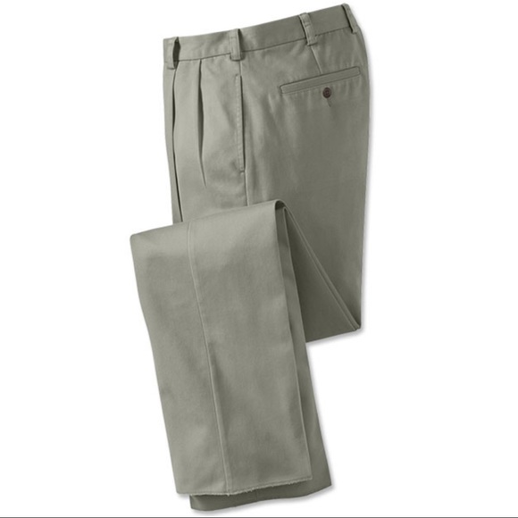 Orvis Other - {Orvis} Olive Wrinkle-Free Front Pleated Chinos 34